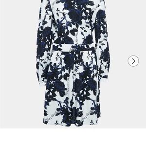 Moschino Blue and White Patterned Dress SZ 40